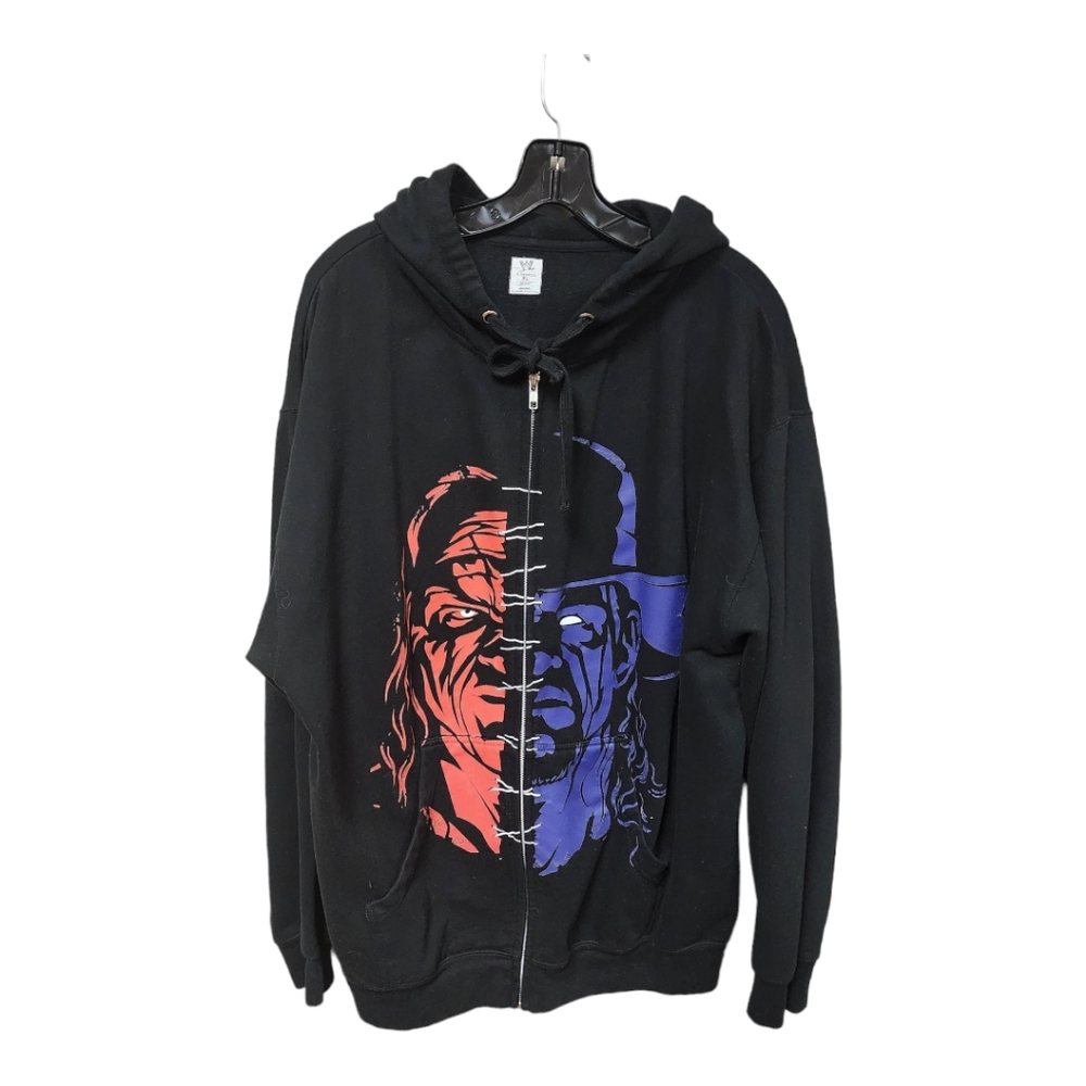 WWE Kane Unisex Hooded Zip Front Long Sleeve Sweatshirt Size XL